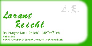 lorant reichl business card